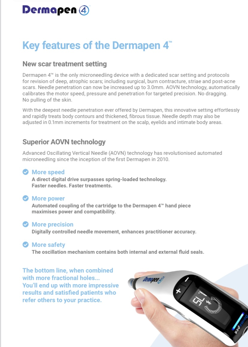 Dermapen 4 scar treatment in harley street facial aesthetics clinic